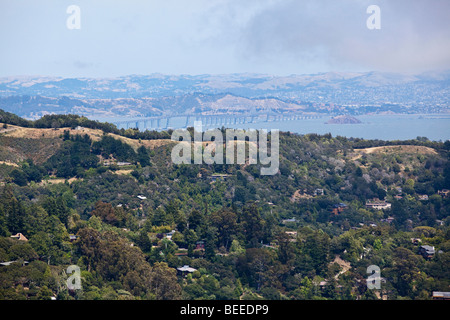 Vista dal Monte Tamalpais nella California settentrionale Foto Stock