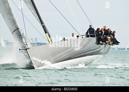 Classe Zero racing yacht 'RAN' a Cowes Week 2009, Isola di Wight, England, Regno Unito Foto Stock