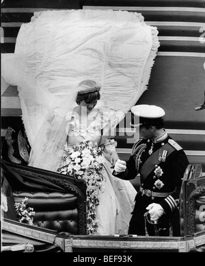 Il principe Carlo sposa la Principessa Diana Foto Stock