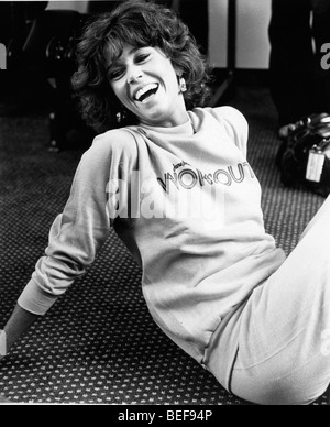 L'attrice Jane Fonda in apertura della sua palestra Foto Stock