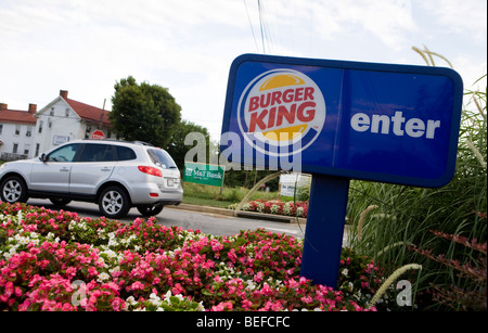 Un Burger King posizione nel Maryland. Foto Stock