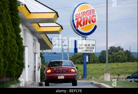 Un Burger King posizione nel Maryland. Foto Stock