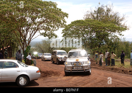 Nozze di re mumbere charles Wesley di Bakonzo alla regina Agnese, Kasese, Rwenzori Mountains, ovest dell Uganda, Africa Foto Stock