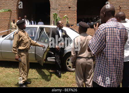 Nozze di re mumbere charles Wesley di Bakonzo alla regina Agnese, Kasese, Rwenzori Mountains, ovest dell Uganda, Africa Foto Stock