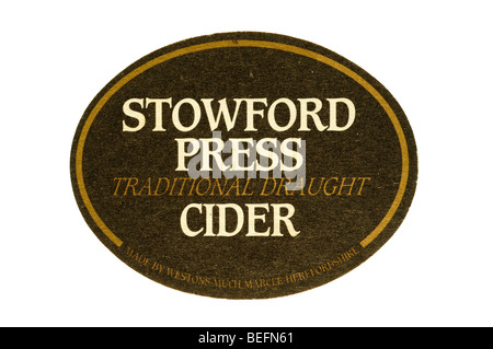 Stowford stampa tradizionale progetto birra sidro mat Foto Stock