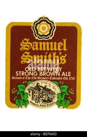 Samuel smiths old brewery strong brown ale prodotta all'antica birreria tadraster est 1758 Foto Stock