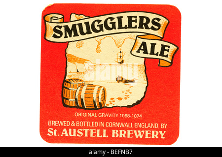 Smugglers ale gravità originale 1068 1074 prodotta e imbottigliato in Cornwall Inghilterra da St austell brewery Foto Stock