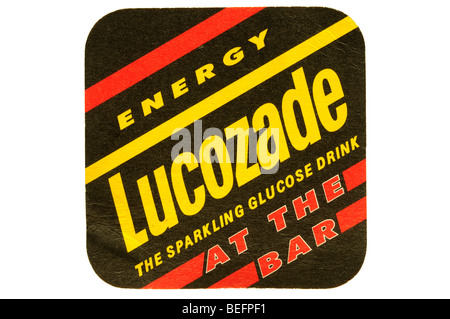 L'energia lucozade il glucosio frizzante drink al bar Foto Stock