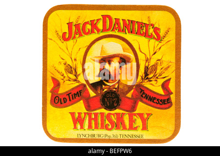 Jack Daniels vecchia n. 7 brand vecchio tempo Tennessee whiskey Foto Stock