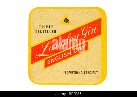 Triple distillato langley gin Inglese asciugare qualcosa di speciale Foto Stock