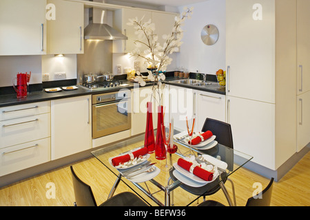 Cucina/sala da pranzo. 2005 Progettazione di interni. Foto Stock