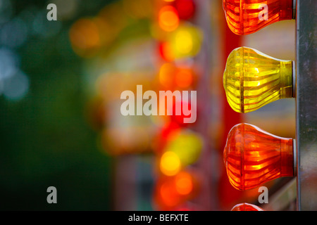 Una fiera. Luci lampeggianti. Foto Stock