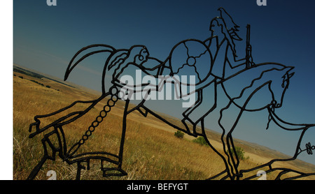 Native American monumento Little Big Horn campo di battaglia Montana Foto Stock