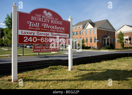 Un pedaggio fratelli housing development in Maryland. Foto Stock