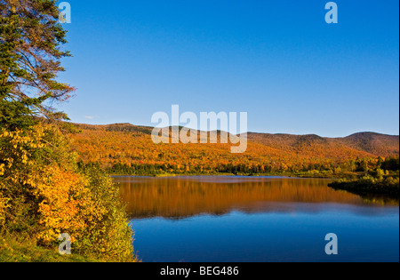 Vermont Mad River Valley Mirtillo Lago in autunno Foto Stock