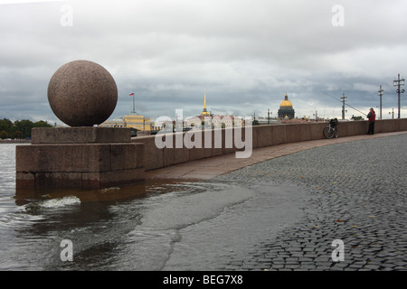 Lo spiedo dell'isola Vasilyevsky Foto Stock