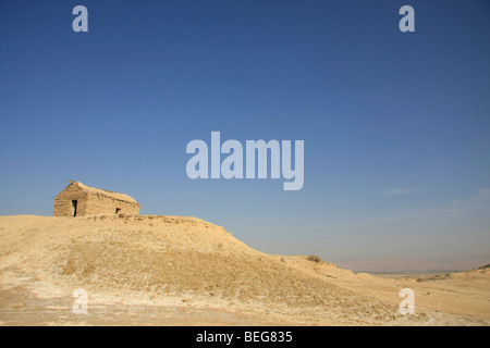 Valle del Giordano, la vecchia data farm di Palm di Deir Hajla Monastero Foto Stock