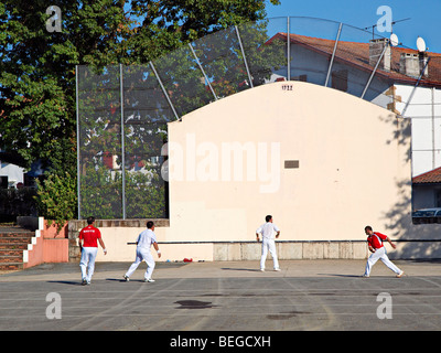 Pelota a mano nel Paese Basco, Francia. Foto Stock