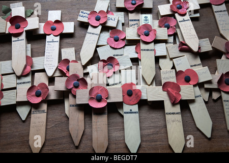 Poppies In the Talbot House WW1 museo. Foto Stock