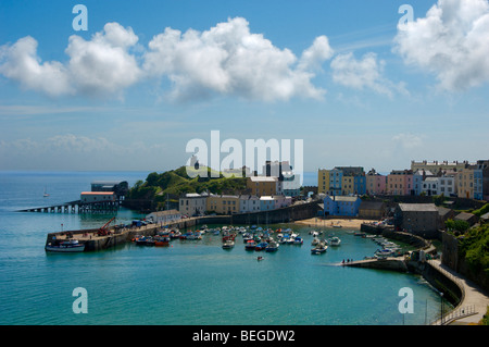 Tenby, Pembrokeshire, Wales, Regno Unito. Foto Stock