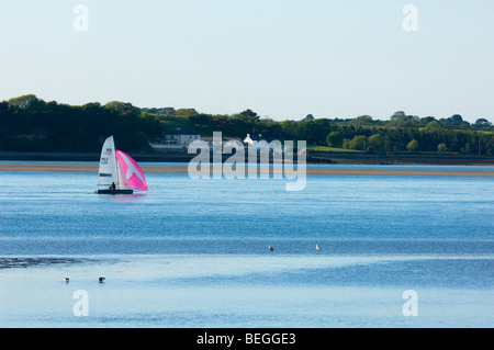 Barche a vela, Menai Straits, Wales, Regno Unito. Foto Stock