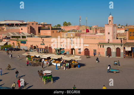 Piazza Djemma el Fna a Marrakech marocco Foto Stock