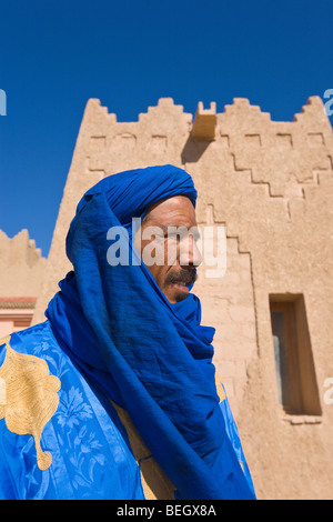 Ritratto di un uomo Touareg Marocco Foto Stock