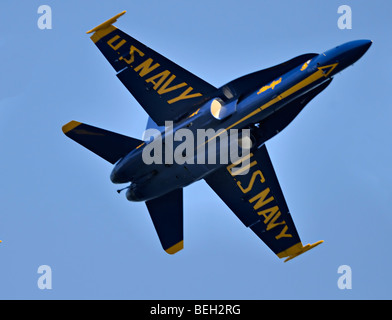 US Navy Blue Angels Aerobatic team, F-18 Hornets acrobatico display Foto Stock