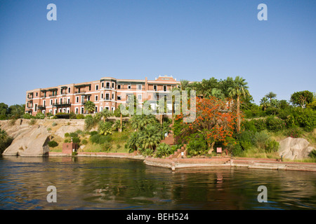 Tradizionale Hotel Old Cataract al Fiume Nilo, Aswan, Egitto Foto Stock