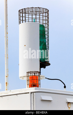 Luce di navigazione su Devil's punto, Plymouth, Devon, Regno Unito Foto Stock