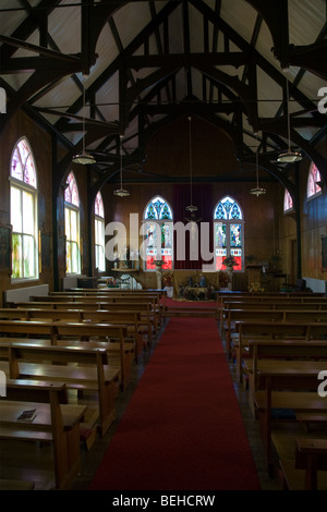 Interno del St Mary's Chiesa Cattolica, Stanley, Isole Falkland Foto Stock