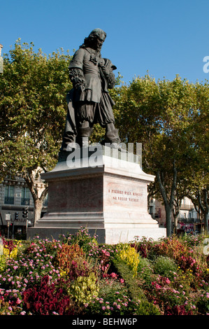 Statua di Pierre Paul-Riquet, Beziers, Francia Foto Stock