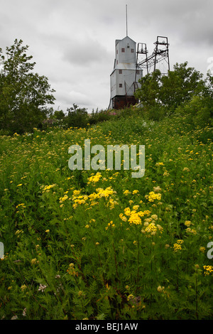 Shaft House presso la miniera di Quincy a Hancock, Michigan, USA, hi-res Foto Stock