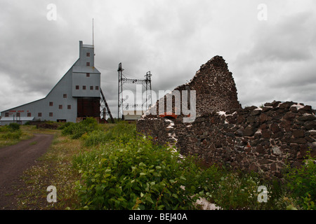 Shaft House presso la miniera di Quincy a Hancock, Michigan, USA, hi-res Foto Stock