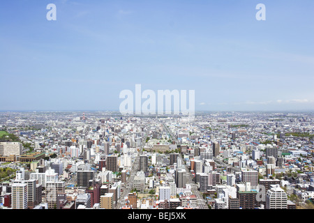 Città vista dall osservatorio di JR tower, Sapporo, Hokkaido, Giappone Foto Stock