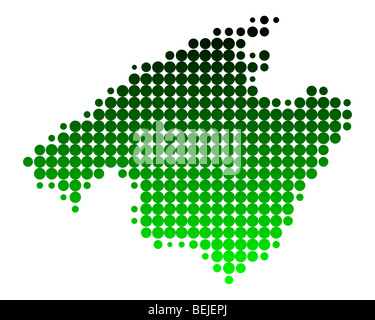 Mappa di Maiorca Foto Stock