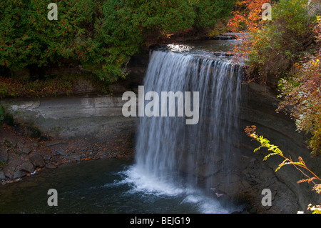 Bridal Veil Falls sull isola Manitoulin Foto Stock