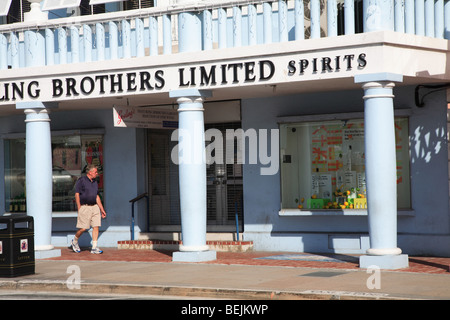 Tipica architettura, Hamilton, Bermuda, Oceano Atlantico, America Centrale Foto Stock