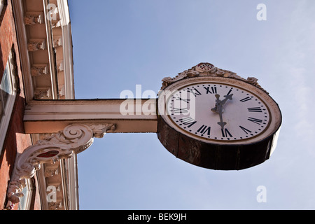 Municipio orologio Rochester sul vecchio Municipio Foto Stock