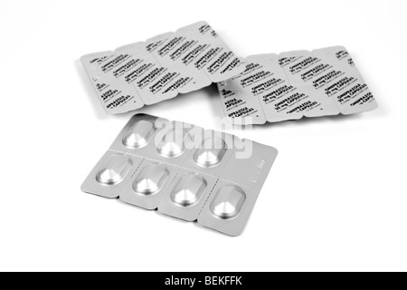 Blister di omeprazolo Gastro-Resistant capsule impiegate per il trattamento di ulcere Foto Stock