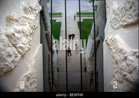 Memorial Museum-Center per storia, Caen-Normandy, Francia.Ingresso. Foto Stock