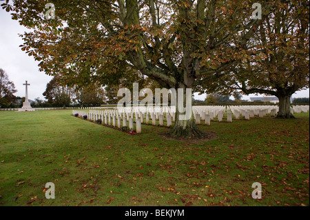 Bayeux Commonwealth War Graves cimitero della commissione,,di Bayeux in Normandia, Francia. Foto Stock