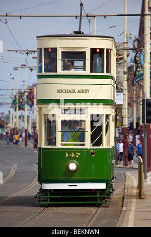 Vettura tranviaria Blackpool Inghilterra Foto Stock