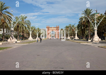 Barcellona Arc del Triomf Parc de la Ciutadella Old town Foto Stock