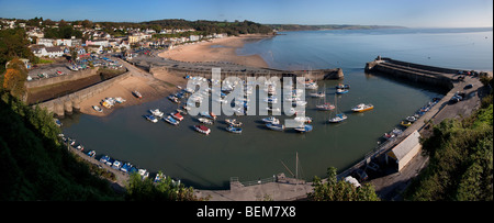 Vista sul porto di Saundersfoot, Pembrokeshire Wales UK Foto Stock