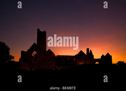 Xv secolo convento francescano, Quin, County Clare, Irlanda Foto Stock