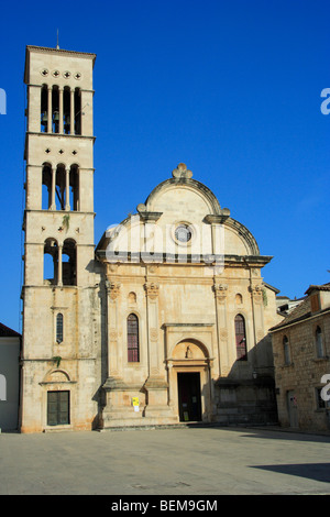 Cattedrale di Santo Stefano in citta di Hvar, Croazia Foto Stock