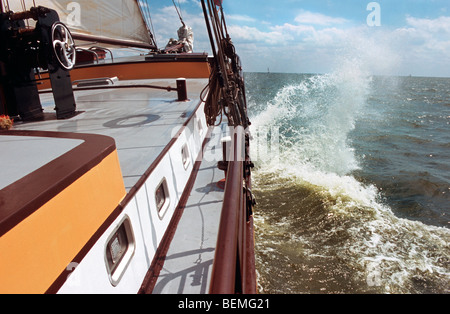 Clipper vela sul mare di Wadden, Paesi Bassi Foto Stock