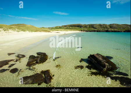 La Scozia, Sutherland, Oldshoremore Beach Foto Stock
