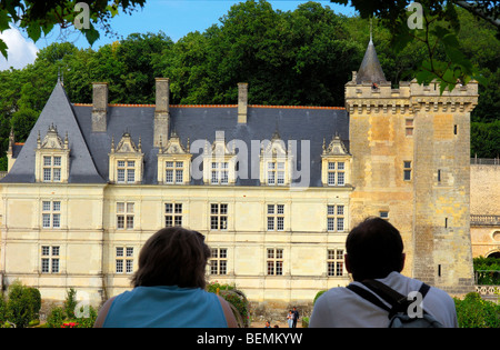 Castello di Villandry e giardini. Chateau de Villandry. Indre-et-Loire.Touraine. La Valle della Loira. Francia Foto Stock